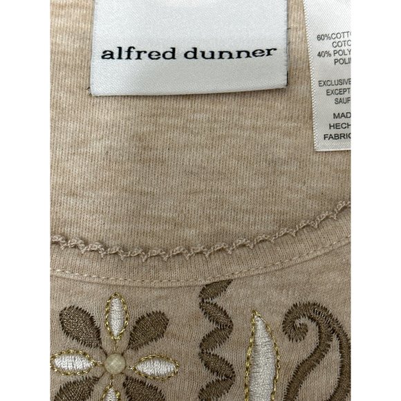 Alfred Dunner Vintage Cotton Polyester 3/4 Sleeve Sweater w Embroidery & Embelli - Picture 6 of 11